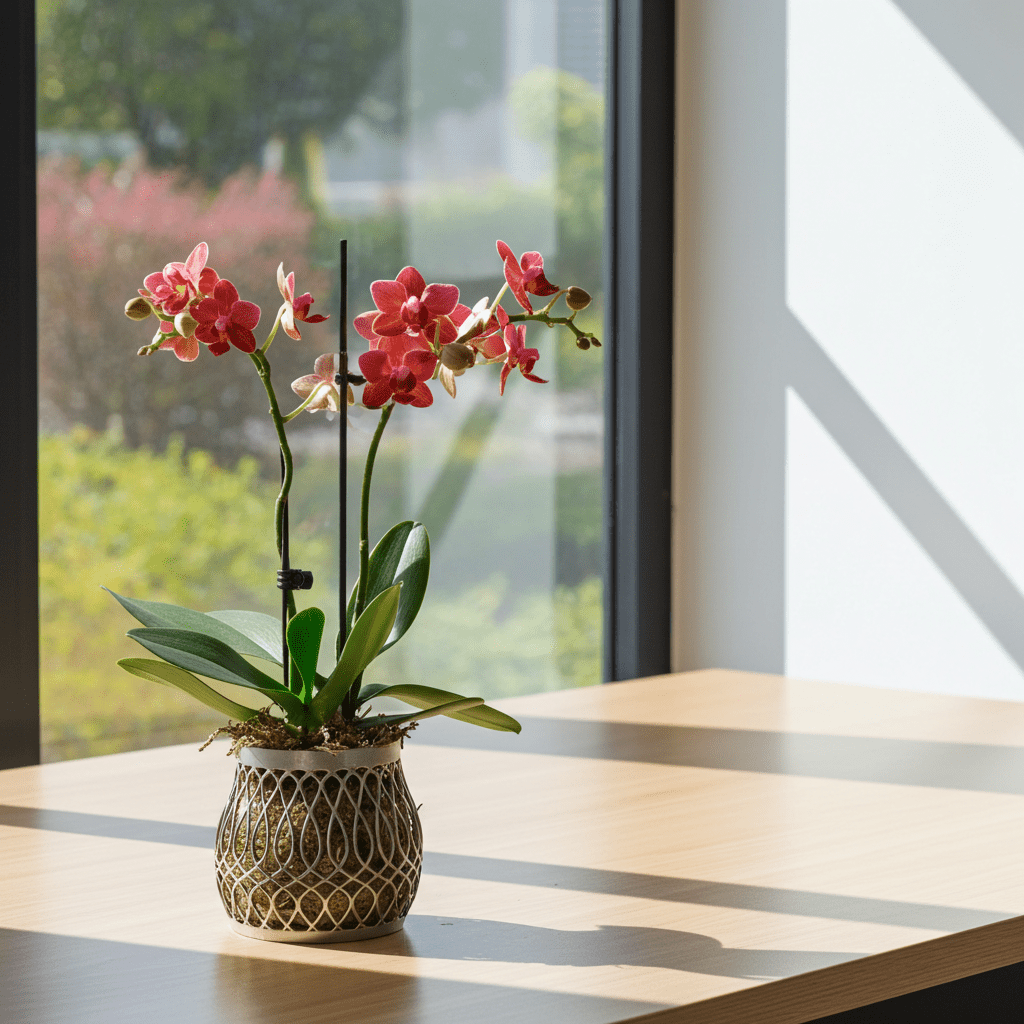 Curved Body Airflow Lattice Orchid Pot