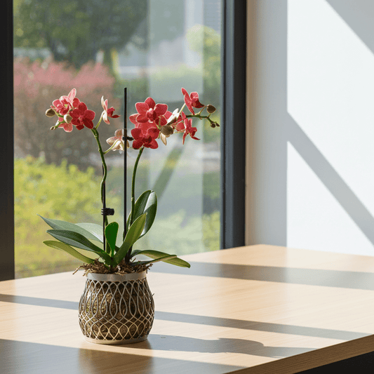 Curved Body Airflow Lattice Orchid Pot